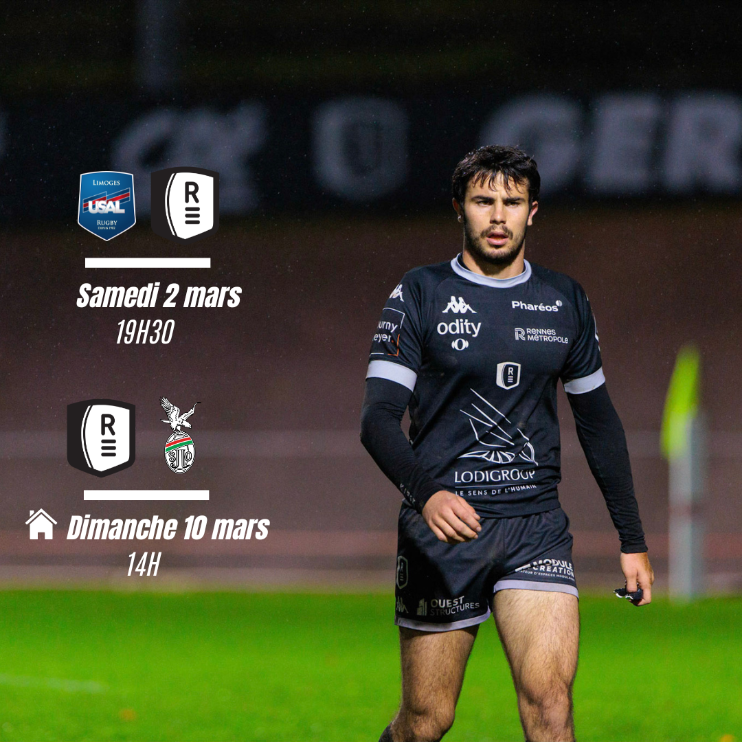Rennes Rugby Le calendrier 20232024 de notre nationale 2