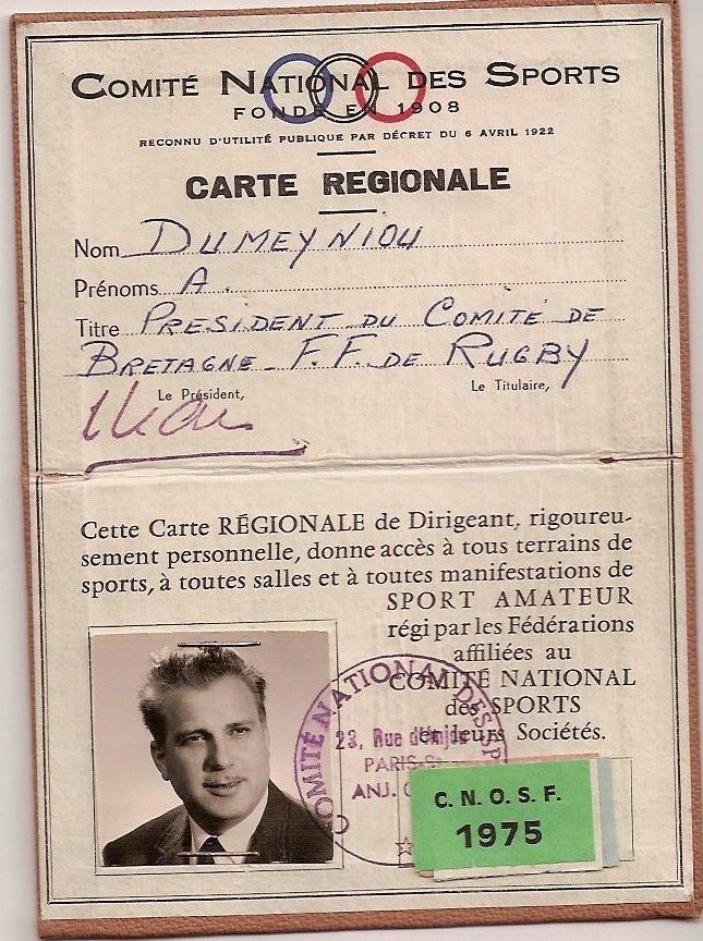 Carte de dirigeant de Alain Dumeyniou